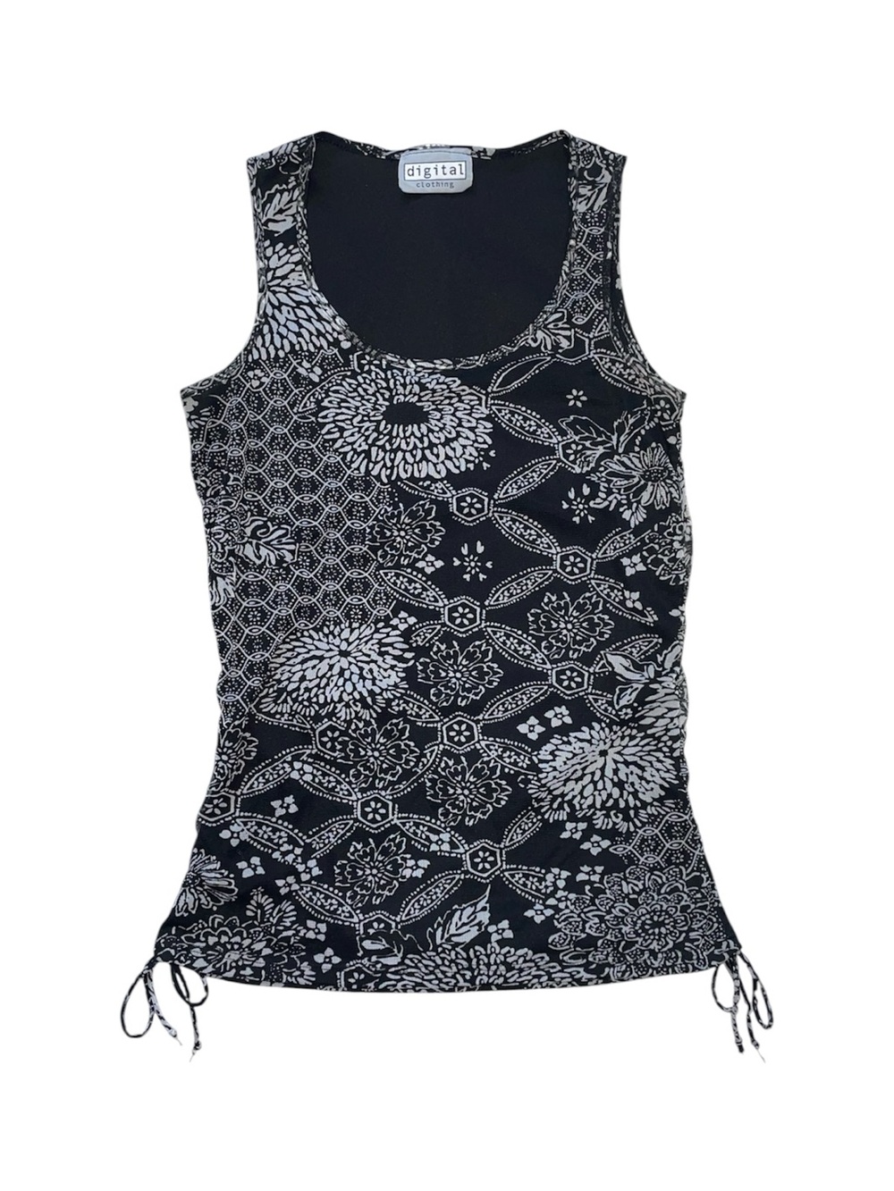 Digital Clothing Black and White Mesh Tank Top